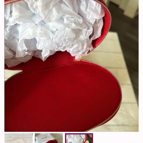 Dior Beauty Glossy Red Cosmetic Case with Box - Picture 7 of 9